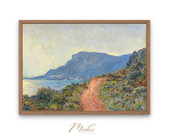 La Corniche near Monaco, Claude Monet, 1884 | Printable Vintage Wall Art | Famous Paintings | Instant Download