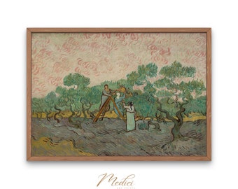 Women Picking Olives, Vincent van Gogh, 1889 | Printable Vintage Wall Art | Landscape Painting | Famous Paintings | Instant Download