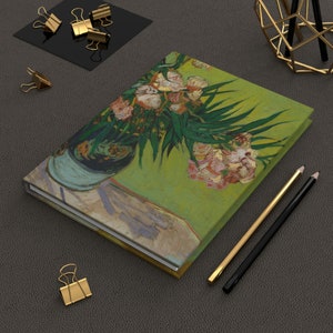 Oleanders, Vincent Van Gogh Journal | Famous Floral Art Journal | Hardcover Journal Lined | Journal Lined Notebook | Van Gogh Gift Journal