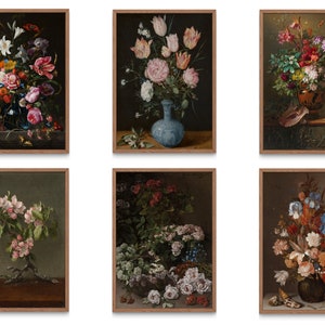 Vintage Floral Art Prints Set: Master Artists (Digital Download)