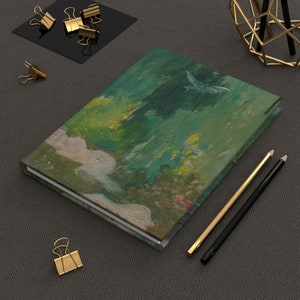 Green Abstract Art Journal | Green Cover Notebook | Hardcover Journal Lined | Journal Lined Notebook | Journal Gift | Gift for Writer