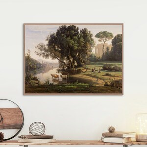 Italian Landscape, Jean-baptiste-camille Corot, 1835 | Printable ...