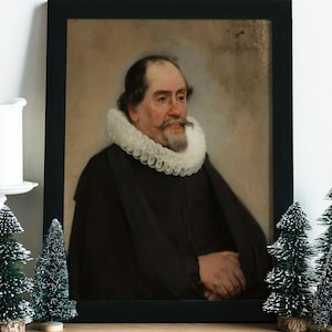 Portrait of Abraham de Potter, Amsterdam Silk Merchant, Carel Fabritius, 1649 | Printable Vintage Wall Art | Instant Download