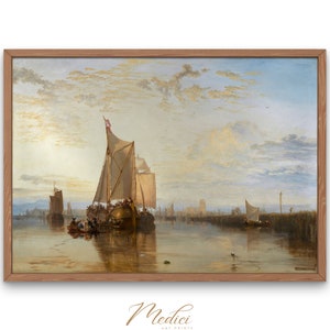 Turner Painting: Dort Packet-boat, Vintage Marine Art (Instant Download)
