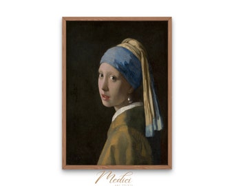 The Girl with a Pearl Earring, Johannes Vermeer, 1665 | Printable Vintage Wall Art | Famous Paintings | Instant Download