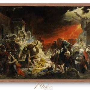 Vesuvius Eruption Vintage Art Print: The Last Day of Pompeii (Digital Download)