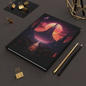 Journal de la Tour Sombre | Tarot Art Carnet doublé à couverture rigide | Maître de l'horreur | Littérature fantastique | Reliure Casewrap | Pages perforées
