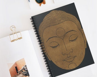 Buddha Art Spiral Notebook: Spiritual Ruled Line Journal