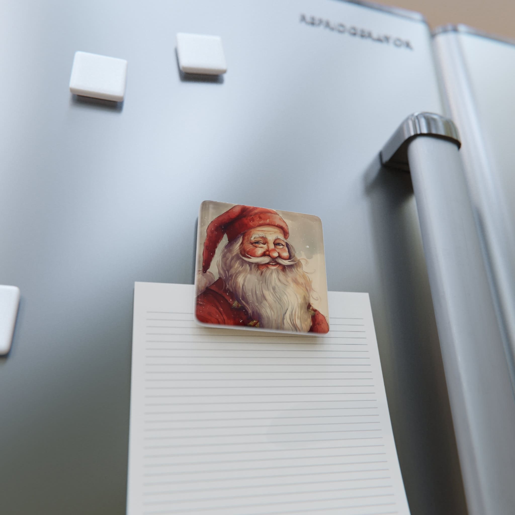 ヴィンテージサンタクロース磁器マグネット：クリスマス