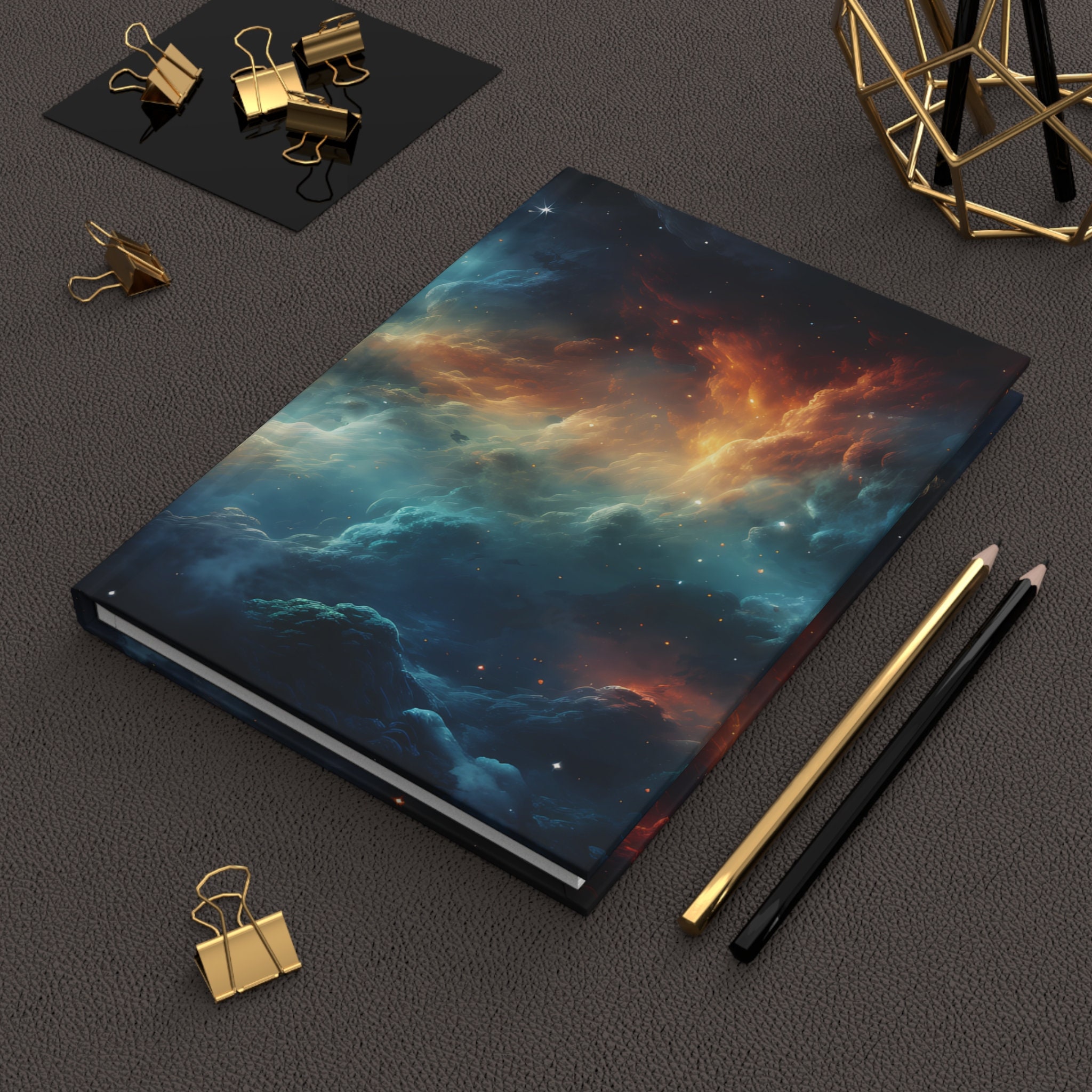 Nebula Hardcover Journal: Galaxy Starfield Design, Lined Pages