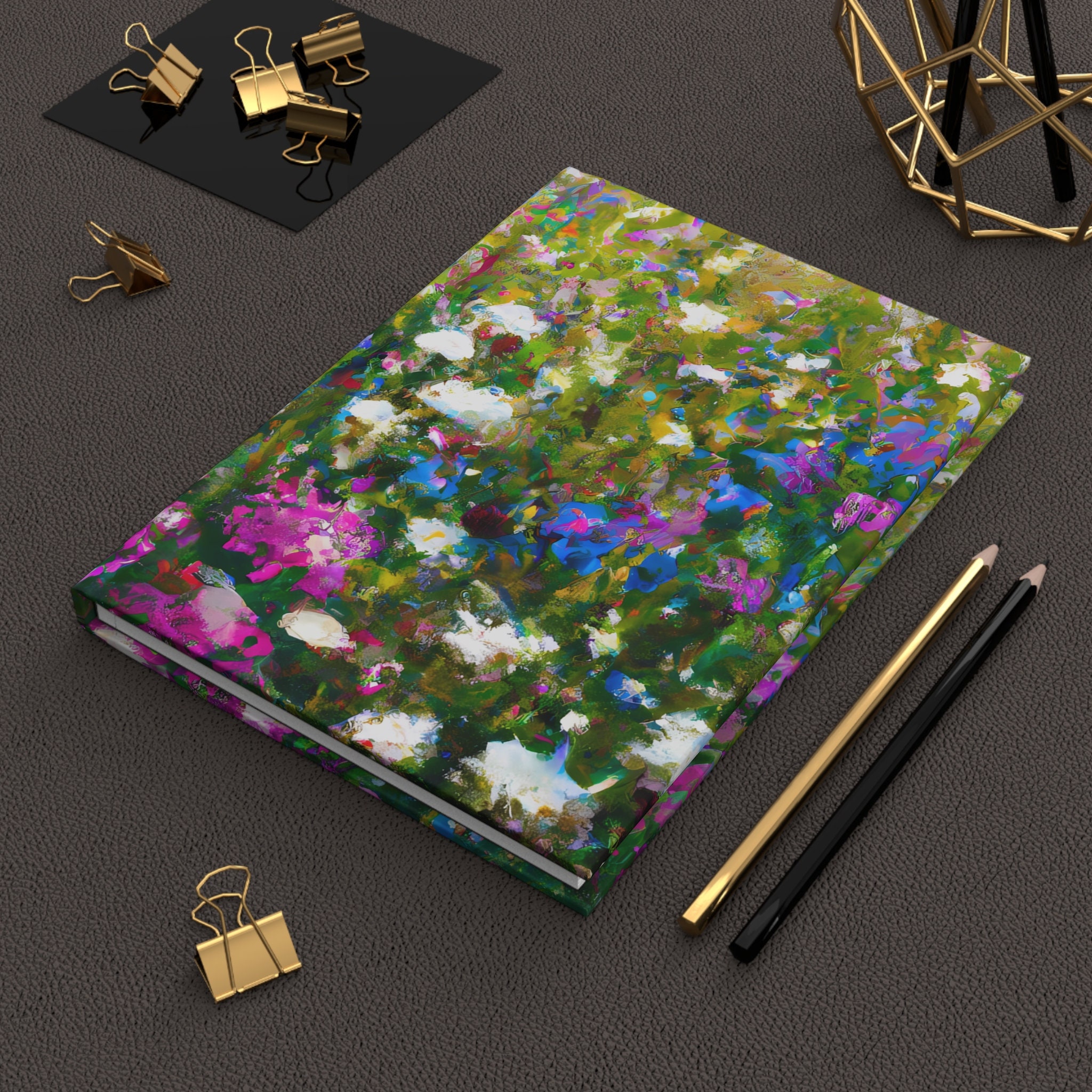 Wildflowers Journal | Impressionism Hardcover Lined Notebook | Floral Design | Watercolor Painting Print | Perforated Pages