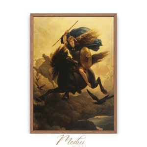 Valkyrie, Nicolai Arbo, 1864 | Printable Vintage Wall Art | Famous Paintings | Norse Mythology Art | Painting Poster | Instant Download