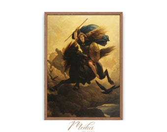 Valkyrie, Nicolai Arbo, 1864 | Printable Vintage Wall Art | Famous Paintings | Norse Mythology Art | Painting Poster | Instant Download