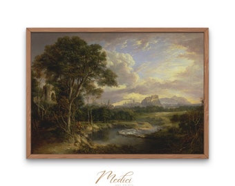 View of the City of Edinburgh, Alexander Nasmyth, 1822 | Printable Vintage Wall Art | Landscape | Famous Paintings | Instant Download