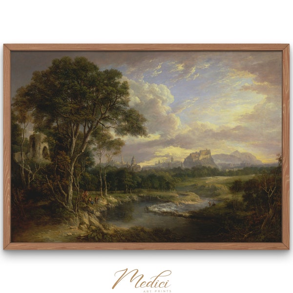 View of the City of Edinburgh, Alexander Nasmyth, 1822 | Printable Vintage Wall Art | Landscape | Famous Paintings | Instant Download