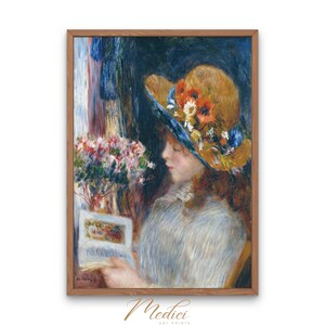 Reading Girl, Auguste Renoir, 1880 | Printable Vintage Wall Art | Portrait Painting | Famous Paintings | Instant Download