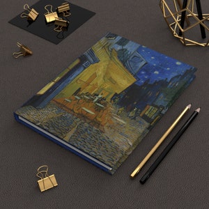 Van Gogh Journal: Café Terrace at Night Hardcover Lined Notebook