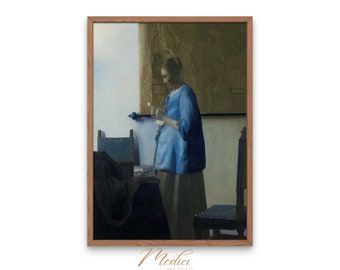 Woman Reading a Letter, Johannes Vermeer, 1663 | Printable Vintage Wall Art | Instant Download