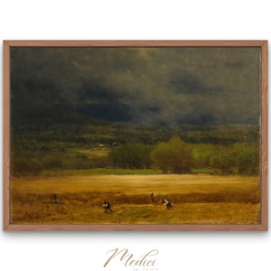 The Wheat Field, George Inness, 1875–1877 | Printable Vintage Wall Art | Famous Paintings | Instant Download