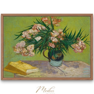 Oleanders, Vincent van Gogh, 1888 | Printable Vintage Wall Art | Flowers Painting | Famous Paintings | Instant Download