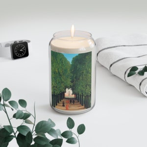 Saint-Cloud Park Candle, Eco-friendly Soy Wax, Scented Non-toxic Vintage Art Candle, Green Trees, Vanilla Bean, Comfort Spice, Sea Breeze