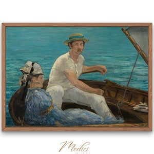 Boating, Edouard Manet, 1874 | Printable Vintage Wall Art | Nautical Painting | Famous Paintings | Instant Download