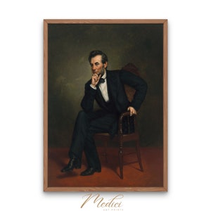 Abraham Lincoln, 1887 | Printable Vintage Wall Art | US Presidents Portraits | Famous Paintings | Instant Download