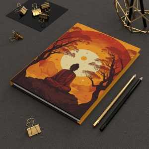 Sitting Buddha Hardcover Journal: Spiritual Meditation Notebook