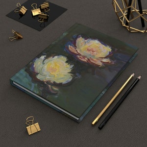 Water Lilies, Claude Monet Journal | Vintage Journal | Hardcover Journal Lined | Journal Lined Notebook | Floral Journal | Gift for Writer