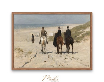 Morning Ride along the Beach, Anton Mauve, 1876 | Printable Vintage Wall Art | Instant Download