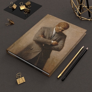Journal John F. Kennedy | Président des Etats-Unis Portrait | Carnet de notes JFK à couverture rigide | Reliure écharpe à couverture mate | Cadeau présidentiel