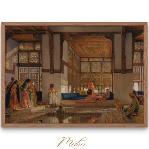 A Lady Receiving Visitors, John Frederick Lewis, 1873 | Printable Vintage Wall Art | Women Painting | Famous Paintings | Instant Download