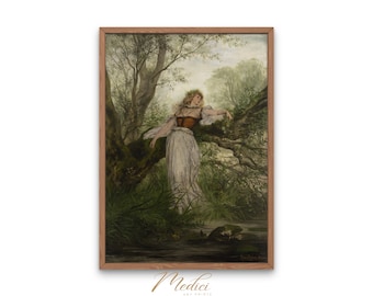 Ophelia, Victor Muller, 1869 | Printable Vintage Wall Art | Shakespeare Painting | Famous Paintings | Instant Download