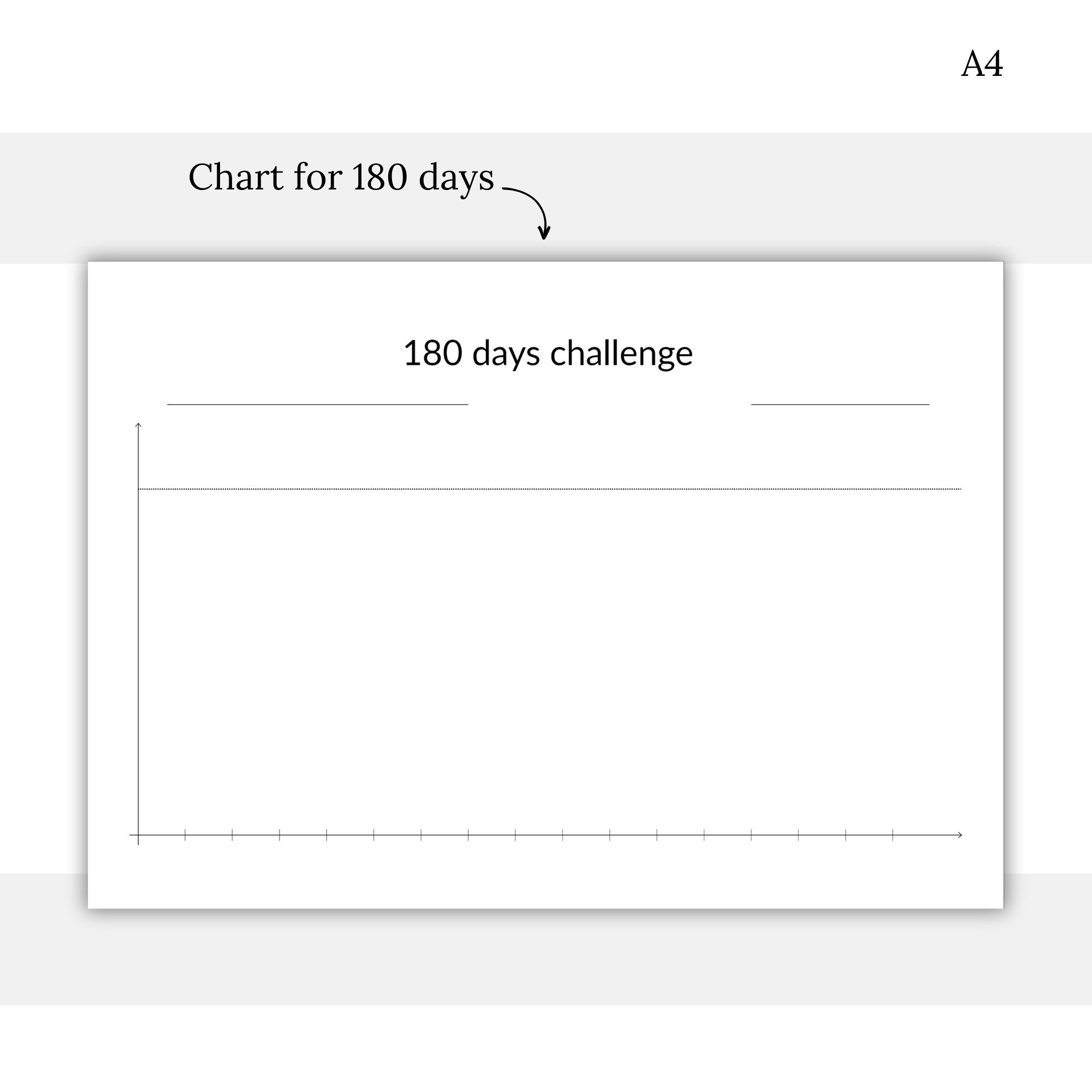 180 Days Challenge Tracker Printables, Habit Tracker, Habit Tracker ...