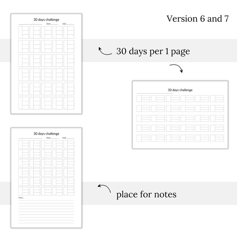 30 Day Challenge, Habit Forming, Habit Tracker Template, Goal Planner ...