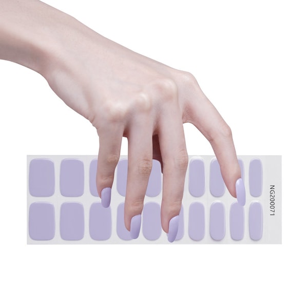 Instant Nail Makeover Gel-Like Finish Semi-Cured Manicure Wraps - Salon Quality at Home SIDUS 'Lilac'