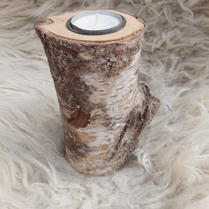 Tealight holder made of birch wood