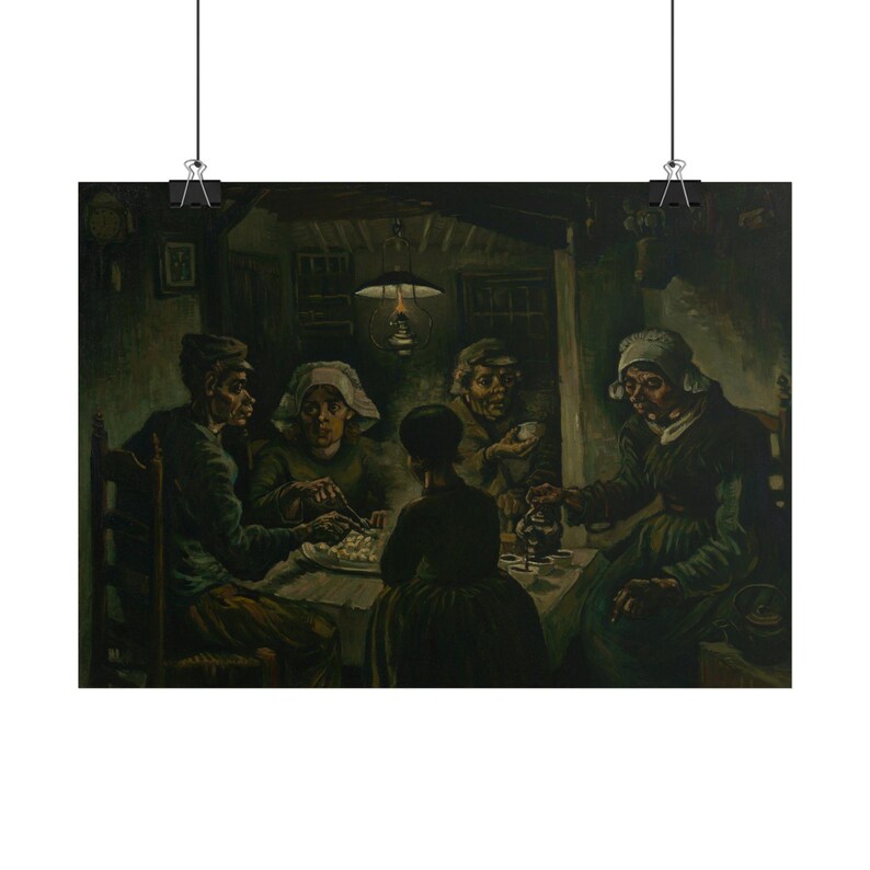 The Potato Eaters Print by Vincent van Gogh, Realism Art Poster, Famous Painting Wall Art, A4 A3 A2, Printed in EU image 1