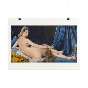 Grande Odalisque Print by Jean-Auguste-Dominique Ingres, Neoclassical Art Poster, Famous Painting Wall Art, A4 A3 A2, Printed in EU image 3