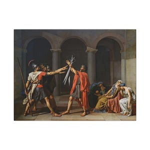 The Oath of the Horatii Canvas Print by Jacques-Louis David, Neoclassical Wall Art, Famous Painting, Ready to Hang image 9