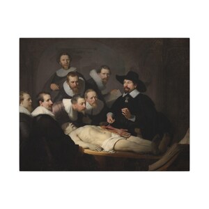 The Anatomy Lesson of Dr. Nicolaes Tulp Canvas Print by Rembrandt, Dutch Golden Age Wall Art, Famous Painting, Ready to Hang image 5