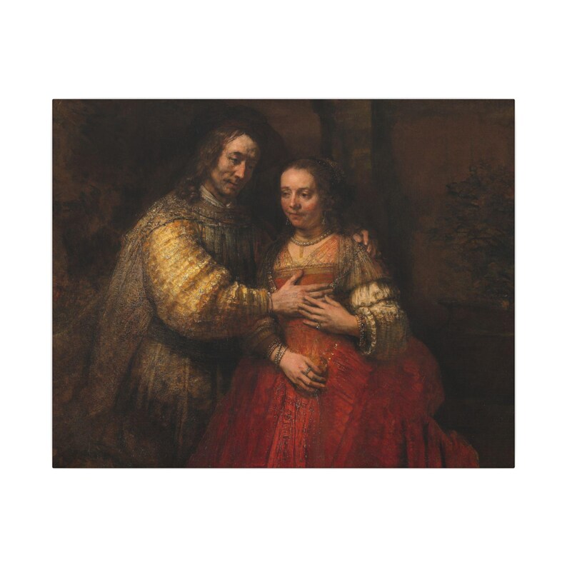 The Jewish Bride Canvas Print by Rembrandt, Dutch Golden Age Wall Art, Famous Painting, Ready to Hang image 9
