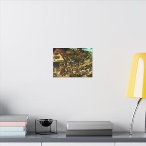 Netherlandish Proverbs Canvas Print by Pieter Brueghel the Elder, Flemish Wall Art, Famous Painting, Ready to Hang image 4