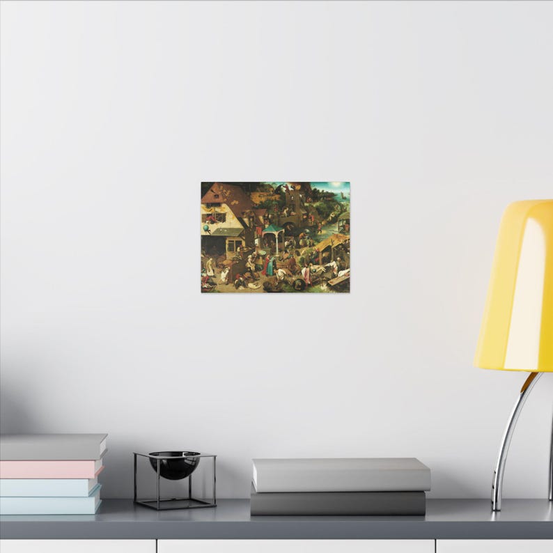 Netherlandish Proverbs Canvas Print by Pieter Brueghel the Elder, Flemish Wall Art, Famous Painting, Ready to Hang image 4