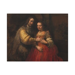 The Jewish Bride Canvas Print by Rembrandt, Dutch Golden Age Wall Art, Famous Painting, Ready to Hang image 1