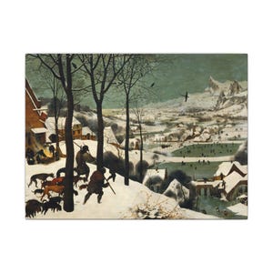 The Hunters in the Snow Canvas Print by Pieter Brueghel the Elder, Flemish Wall Art, Famous Painting, Ready to Hang image 1
