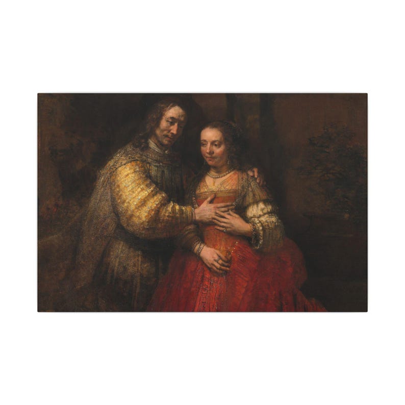 The Jewish Bride Canvas Print by Rembrandt, Dutch Golden Age Wall Art, Famous Painting, Ready to Hang image 17
