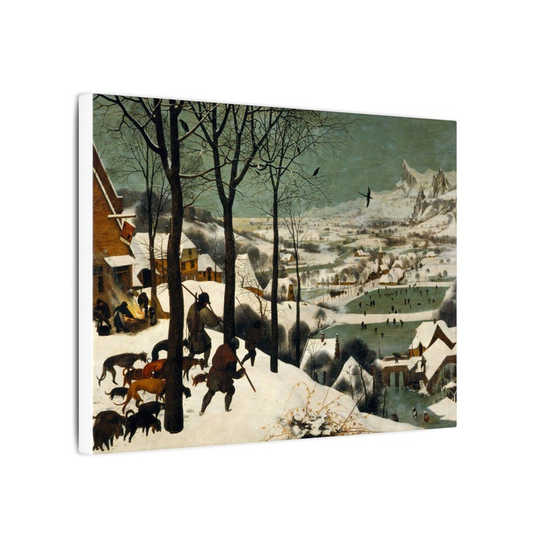 The Hunters in the Snow Canvas Print by Pieter Brueghel the Elder, Flemish Wall Art, Famous Painting, Ready to Hang image 2