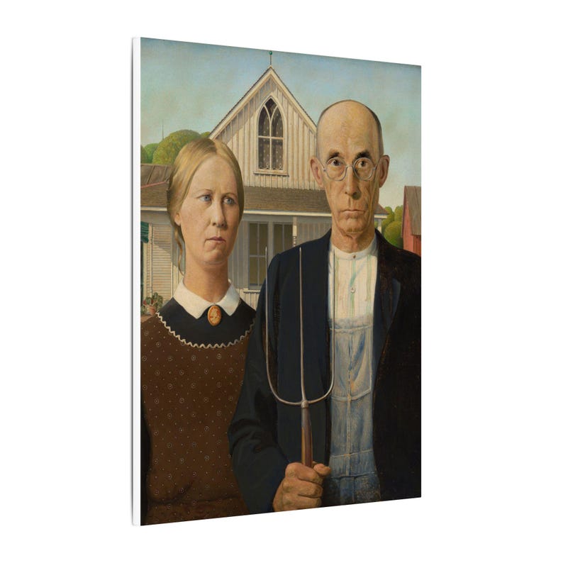 American Gothic Canvas Print by Grant Wood, Americana Wall Art, Famous Painting, Ready to Hang image 14