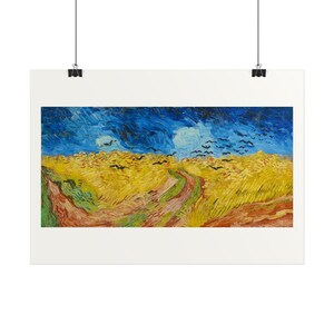 Wheatfield with Crows Print by Vincent van Gogh, Post Impressionism Art Poster, Famous Painting Wall Art, A4 A3 A2, Printed in EU image 2